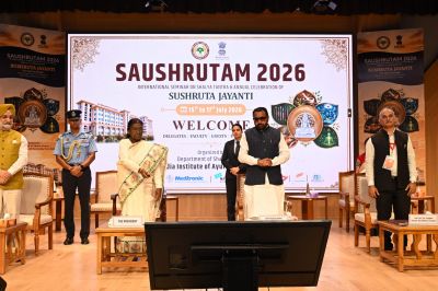  राष्ट्रपति द्रौपदी मुर्मु ने &lsquo;सौश्रुतम् 2026&rsquo; का उद्घाटन किया, आयुर्वेद में वैज्ञानिक शोध पर दिया जोर